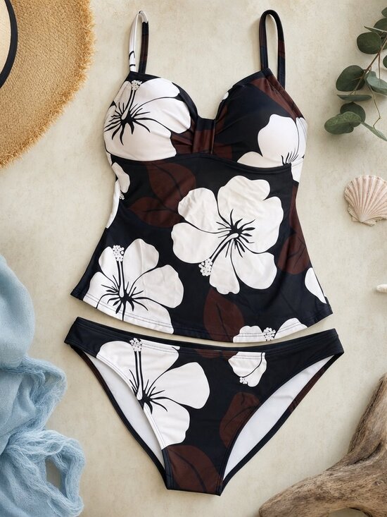 Island Escape Other - Swimsuit 2 Piece Floral Tankini and Brief GUC Size 8